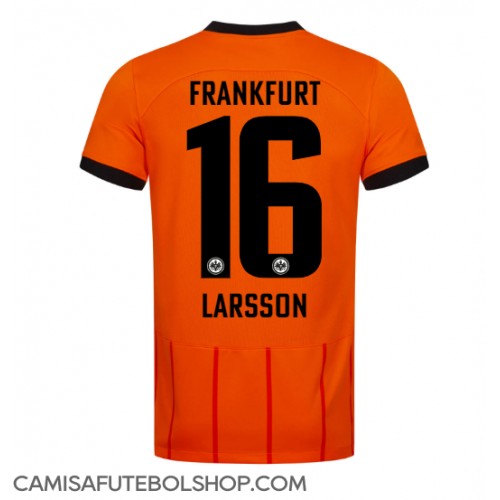 Camisa de time de futebol Eintracht Frankfurt Hugo Larsson #16 Replicas 3º Equipamento 2024-25 Manga Curta